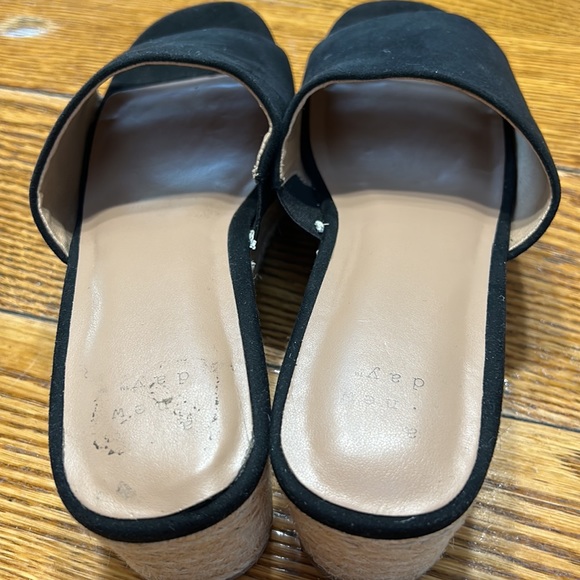 A New Day black suede slip on mules, size 8.  Good condition. - Picture 4 of 6